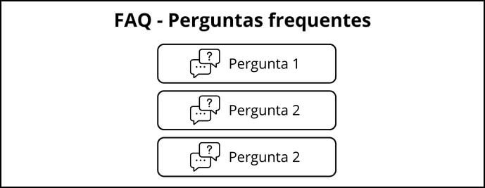 Landing page seção FAQ - perguntas frequentes 