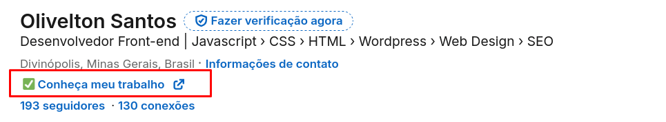 LinkedIn botão personalizado